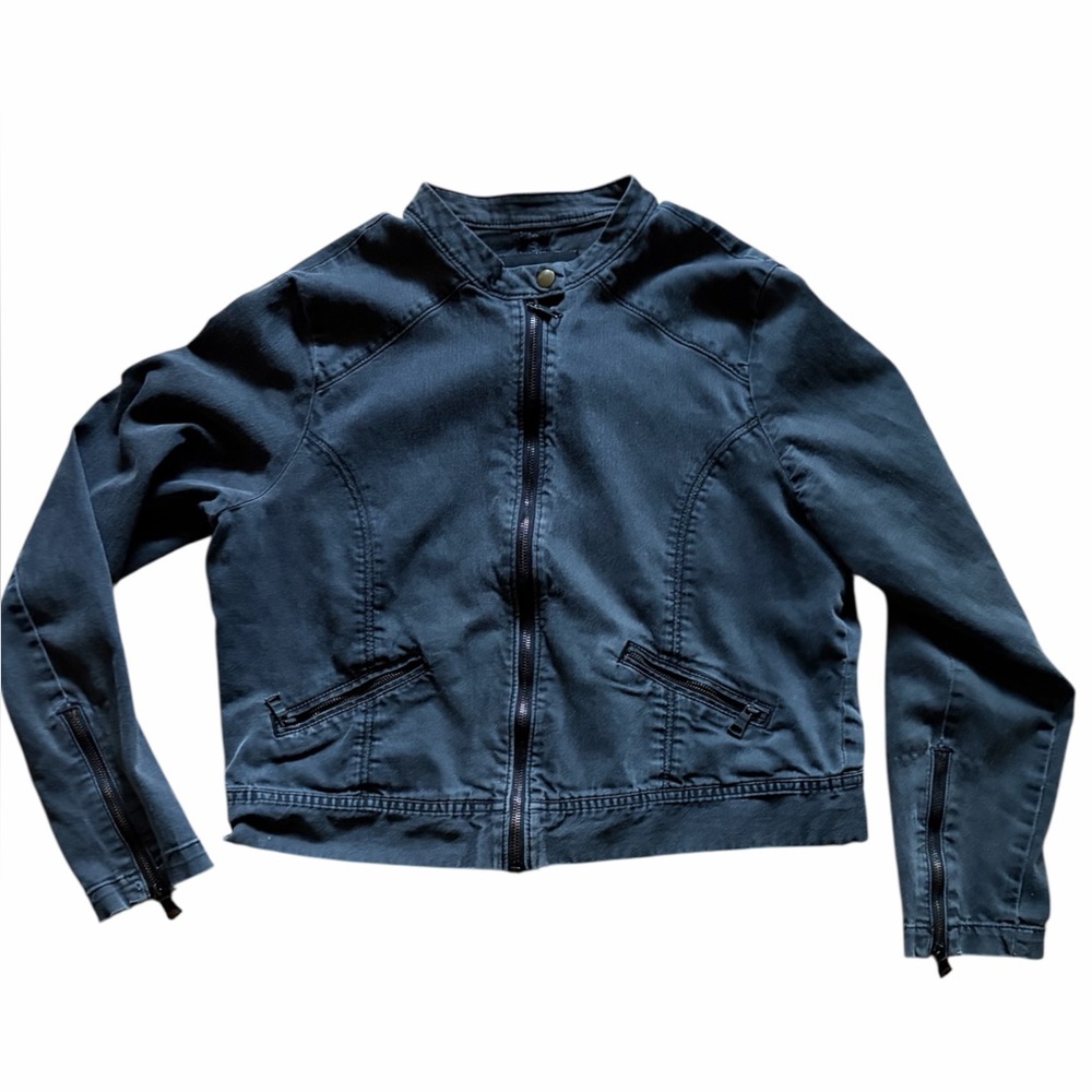 Banana Republic Faded Black Bomber Jacket